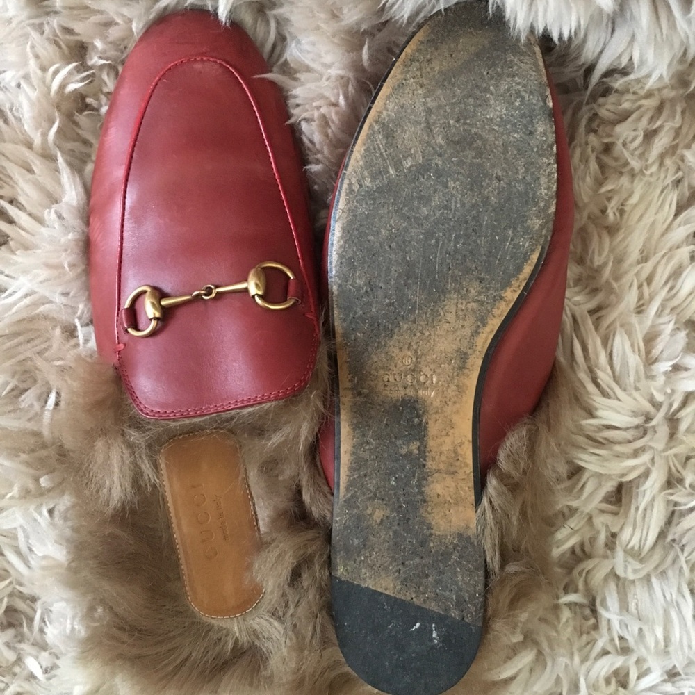 💃🏻 🤝Swapped❗️🤝💃🏻 Gucci Princetown fur slides - Picture 8 of 8